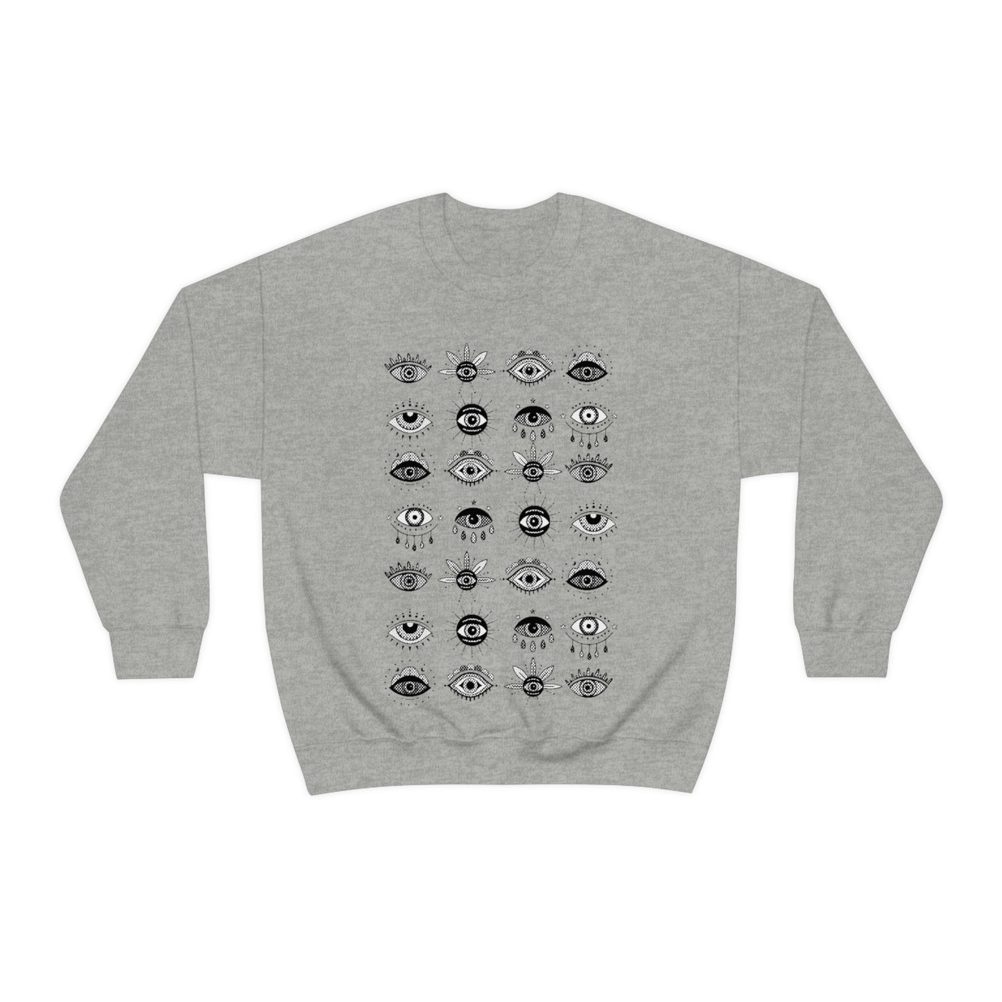 Protect Yourself in Style with our Evil Eye Pattern Sweatshirt