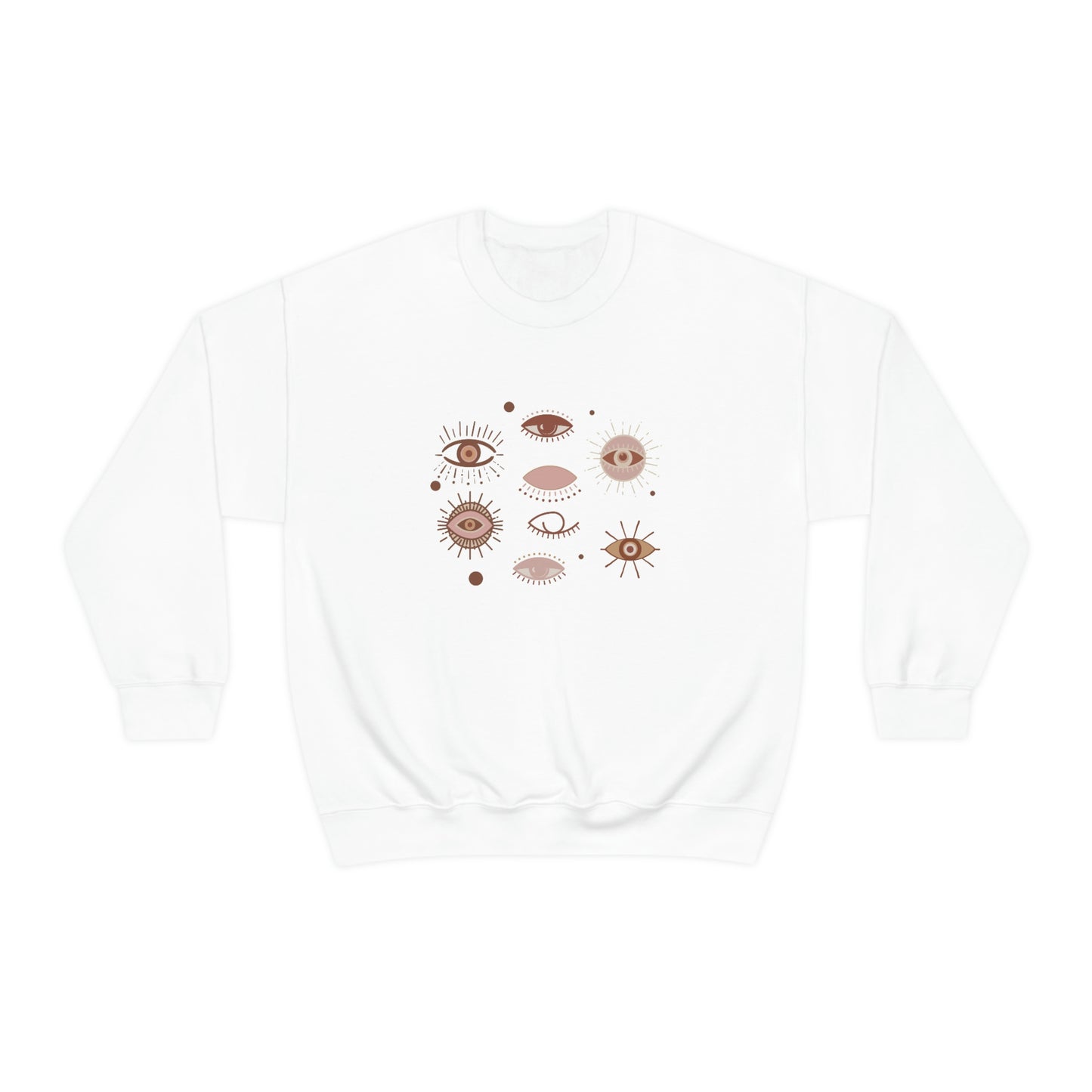 Make a Statement with our Expressive Evil Eye Crewneck Sweatshirt