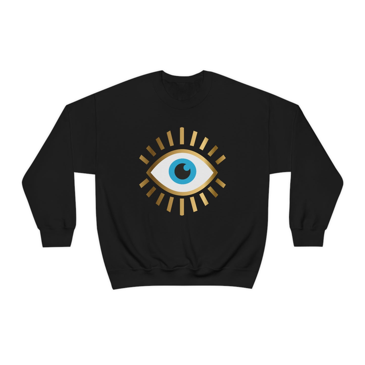 Stay Stylish and Protected with our Shimmering Evil Eye Sweatshirt