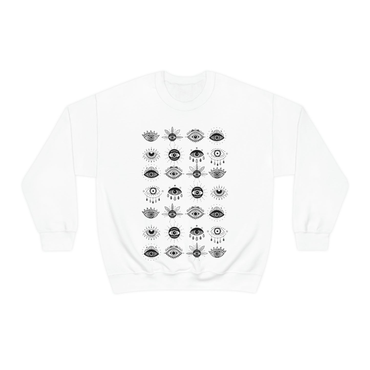 Protect Yourself in Style with our Evil Eye Pattern Sweatshirt