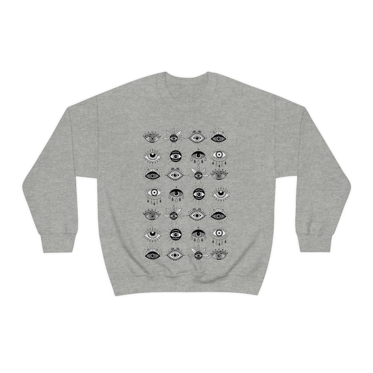 Protect Yourself in Style with our Evil Eye Pattern Sweatshirt