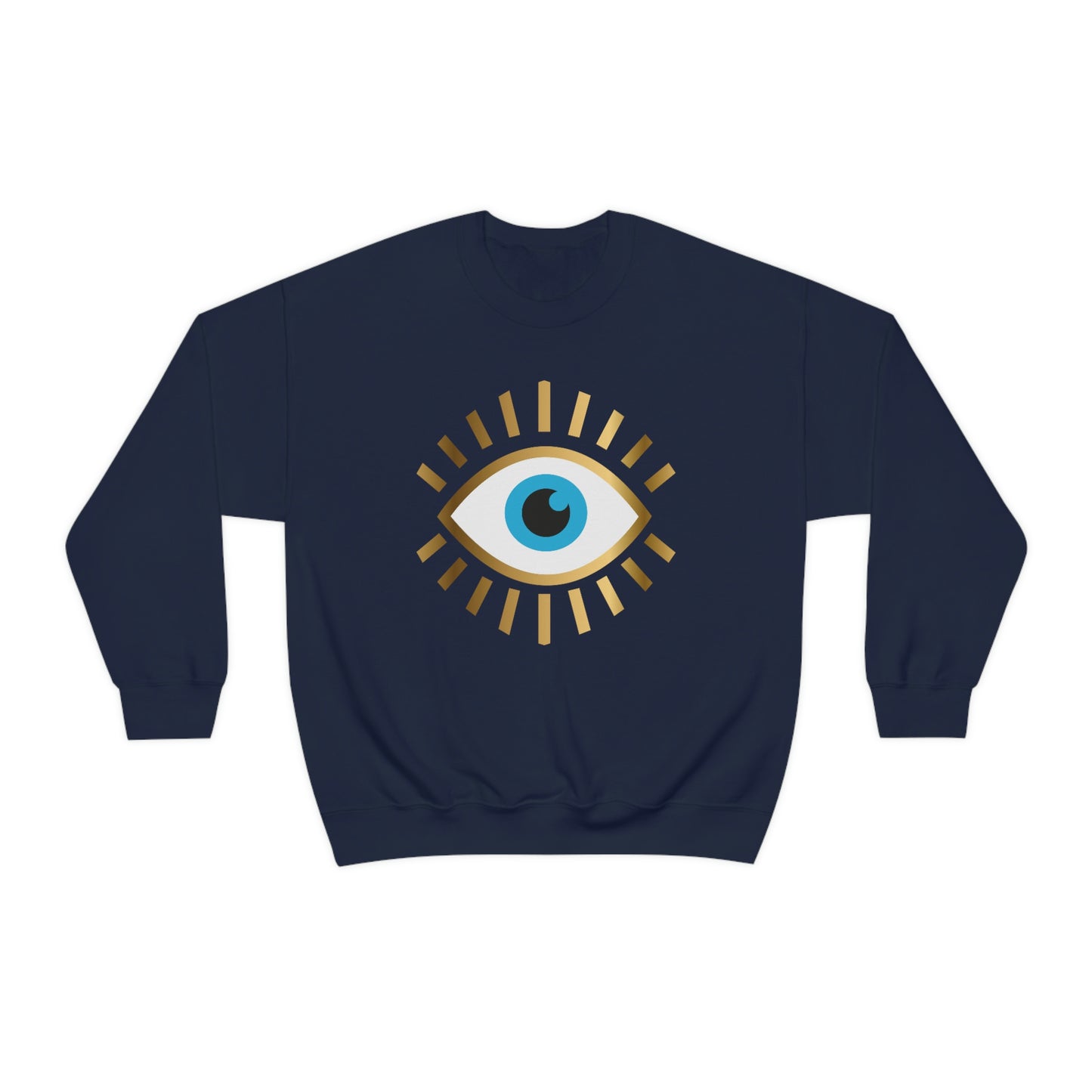 Stay Stylish and Protected with our Shimmering Evil Eye Sweatshirt