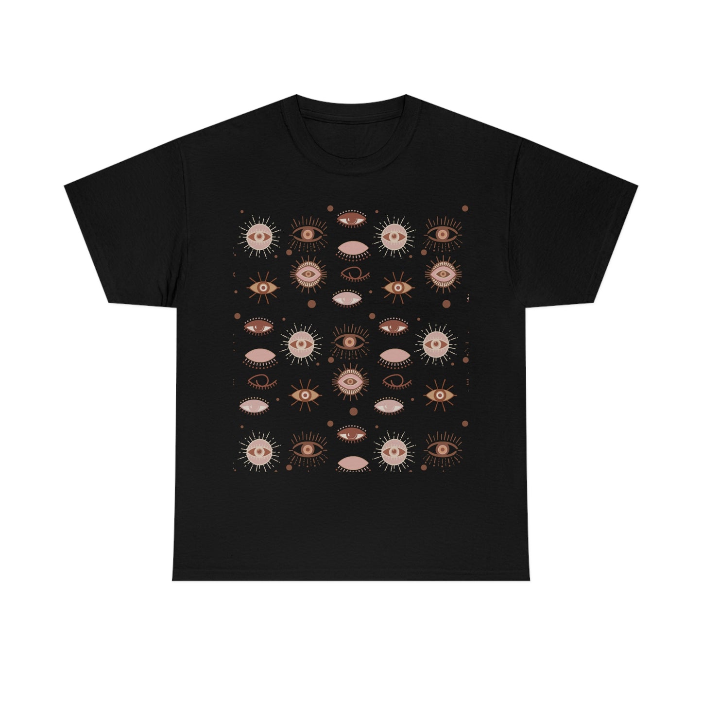 Mystical Eye Pattern T-Shirt - Fashionable Protection Against Negativity